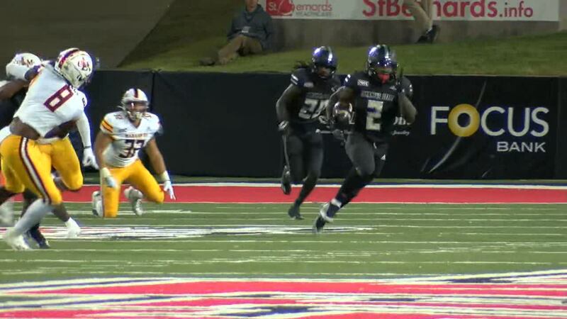 Arkansas State RB returned a kickoff 98 yards for a TD Saturday in a win over ULM.