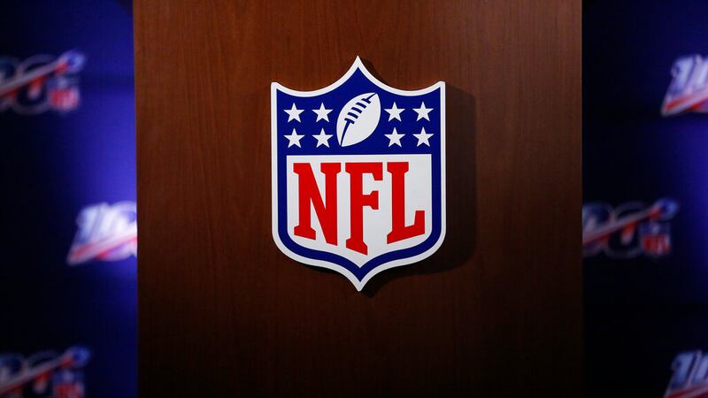 In this Wednesday, May 22, 2019, file photo, the NFL logo is seen during the NFL football...