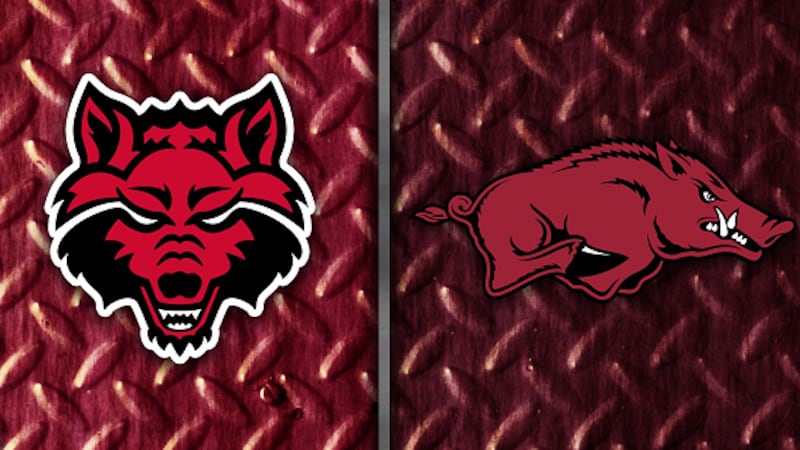 Arkansas State and Arkansas logos