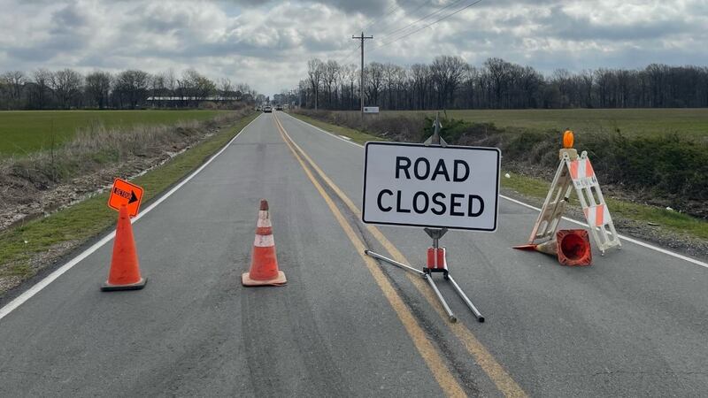 A Brookland street that washed out during the recent rains will be closed Thursday for repairs.