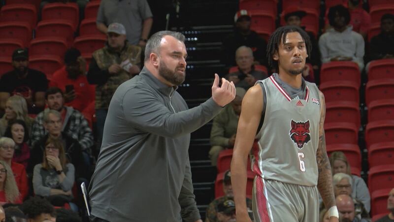 Arkansas State men's basketball coach picked up first career victory in 100-86 victory over...