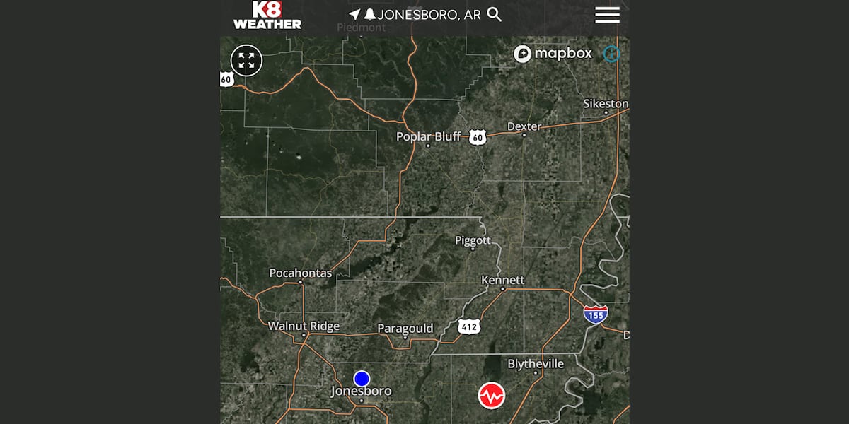 The quake was felt near Dale, Arkansas, on Wednesday afternoon