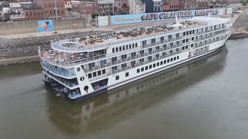 The American Symphony docked in Cape Girardeau on Monday morning, June 19.