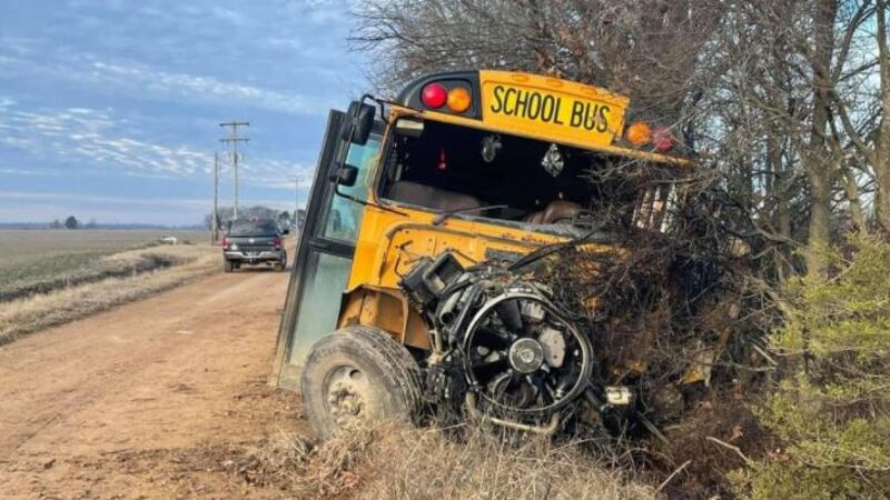 Several students and a driver suffered injuries in a Friday morning bus crash.