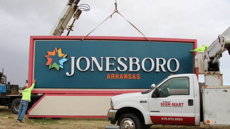 The City of Jonesboro is upgrading its signage as the city works on its new branding campaign.