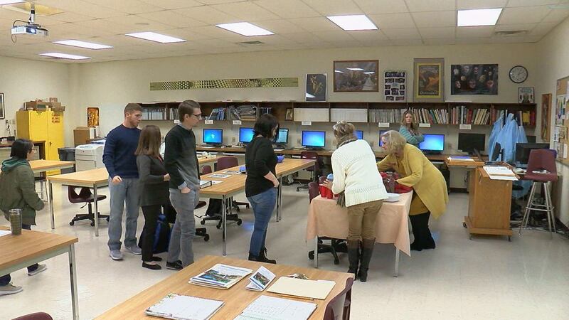A BRTC art class designed brochures for Northeast Arkansas Children's Advocacy Center, so they...
