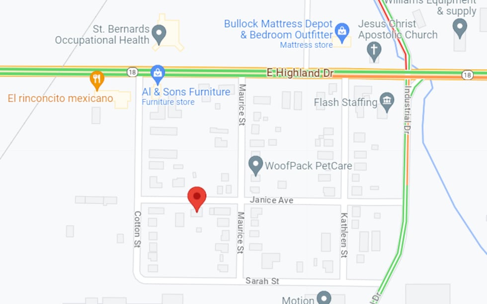 Firefighters were called Monday morning to the 4400 block of Janice Avenue off of Highway 18.