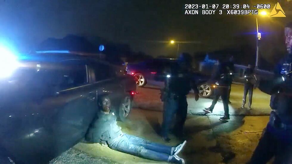 FILE - In this image taken from video released on Jan. 27, 2023, by the city of Memphis,...