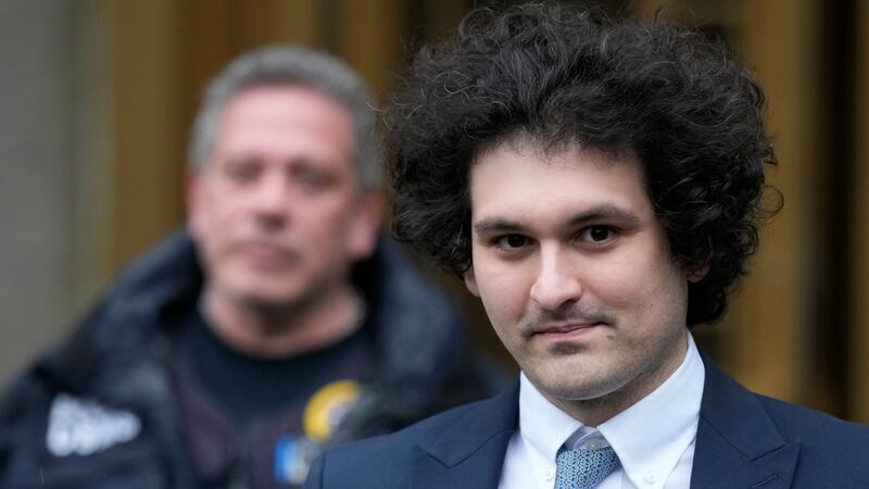 FILE - Sam Bankman-Fried leaves Manhattan federal court in New York on Feb. 16, 2023. The...