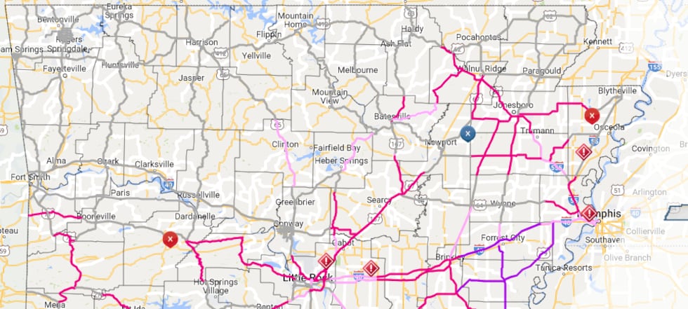 An overnight ice storm caused traffic troubles for thousands of motorists Tuesday across...
