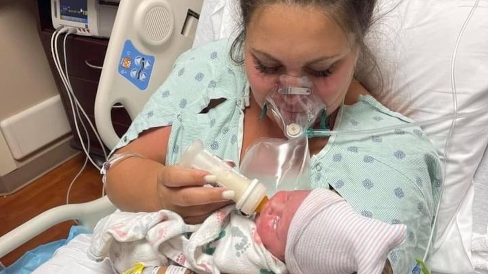Kristen McMullen, 30, only got to hold her daughter, Summer, for a few moments after giving...