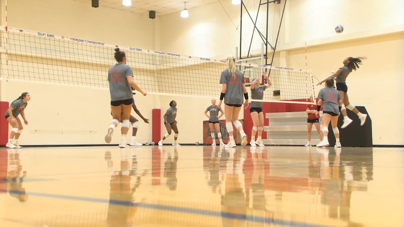 The Red Wolves practiced Wednesday afternoon.