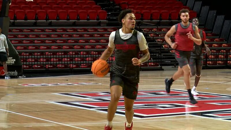 Arkansas State guard Mak Manciel participates in 2022 preseason practice. He missed the entire...