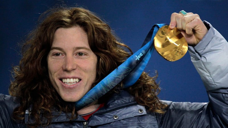 FILE - United States' gold medalist Shaun White reacts during the men's halfpipe medal...