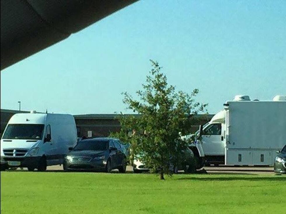Heavy police presence in Blytheville (Source: April Smiley via Facebook)