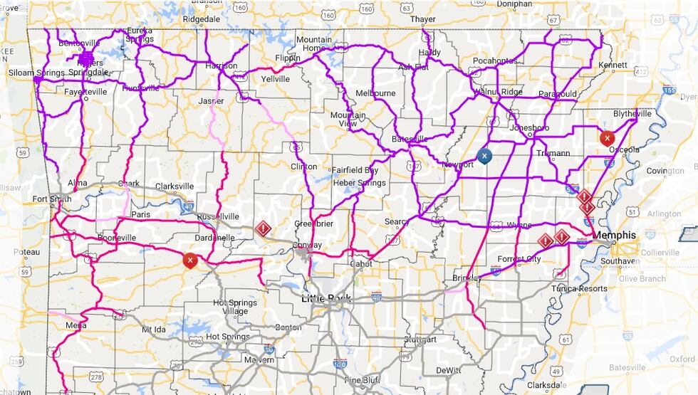 According to the Arkansas Department of Transportation, virtually every road and highway in...