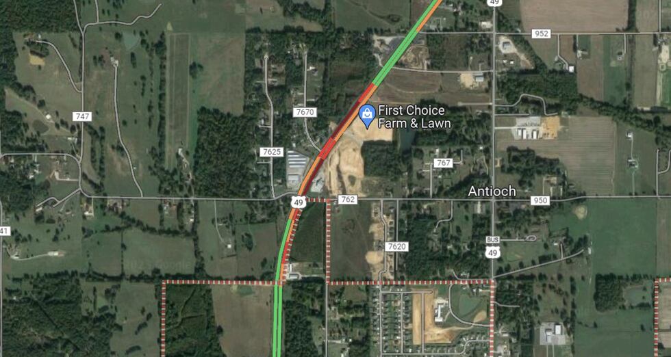 Police and emergency services are on the scene of a crash on Highway 49.